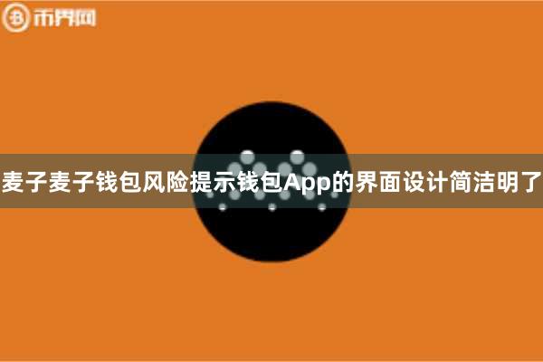 麦子麦子钱包风险提示钱包App的界面设计简洁明了