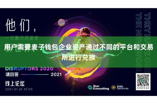 用户需要麦子钱包企业资产通过不同的平台和交易所进行兑换