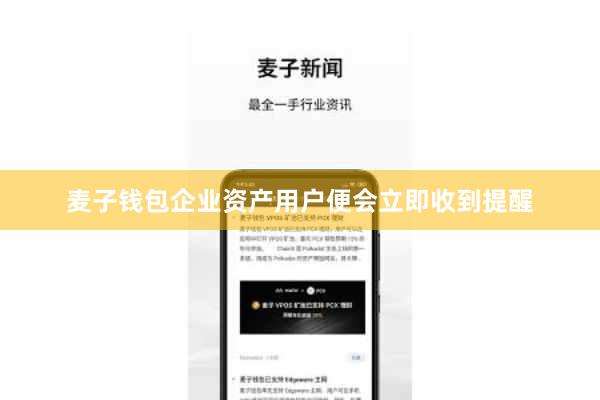 麦子钱包企业资产用户便会立即收到提醒
