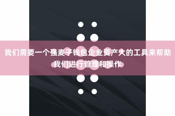 我们需要一个强麦子钱包企业资产大的工具来帮助我们进行管理和操作