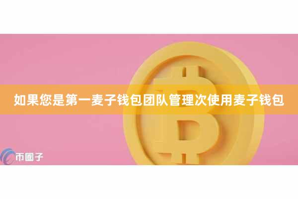 如果您是第一麦子钱包团队管理次使用麦子钱包